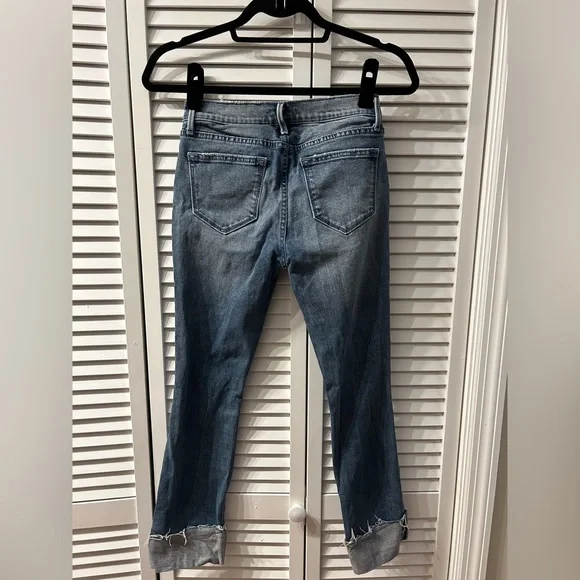 Aqua Pearl Distressed Denim Jeans - Picture 3 of 6